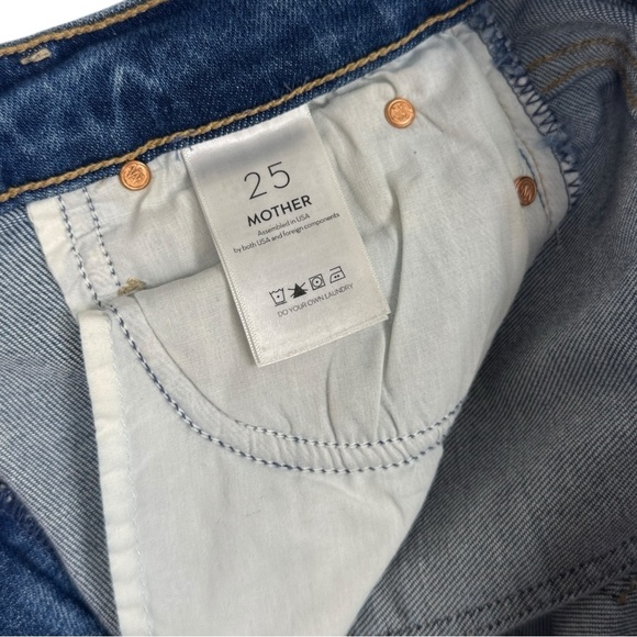 MOTHER Mid Rise Dazzler Ankle Fray 25 Opposites Attract Stretch Retail $238 - Picture 6 of 10